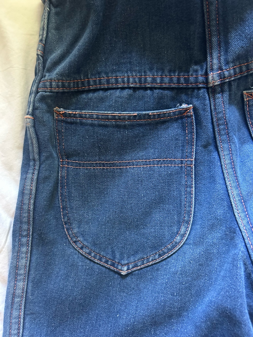 VINTAGE 70s Denim bell bottom overalls - Picture 15 of 16